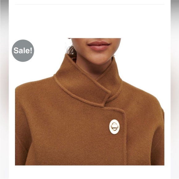 Maje Vottam Smooth Double-Faced Belted Wool-Blend Jacket - Picture 3 of 8